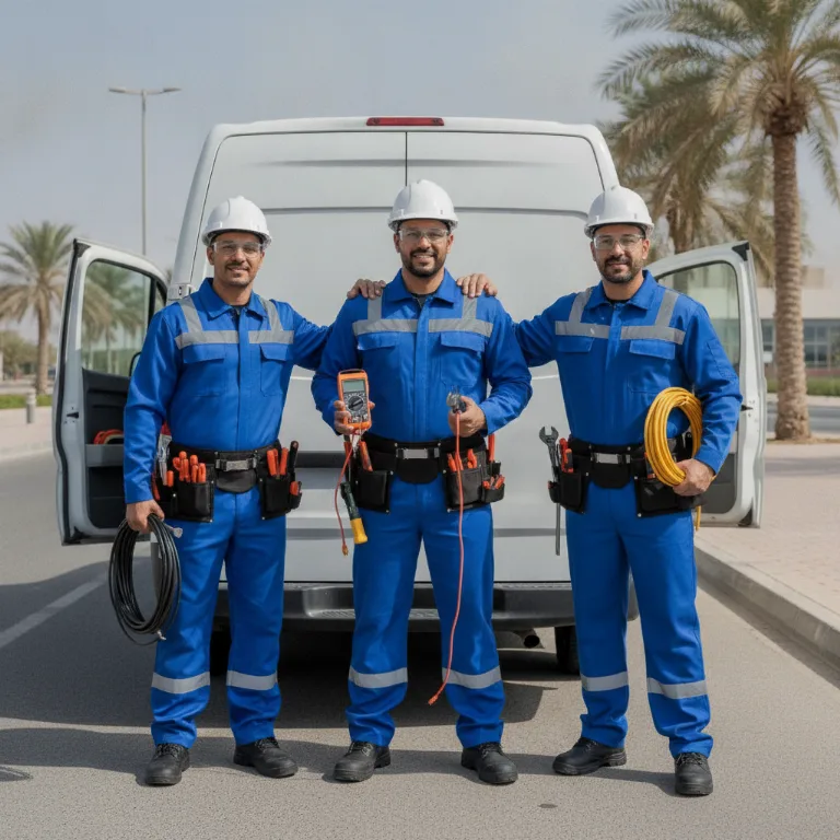 كهربائي فريق في مجمع دبي للاستثمار